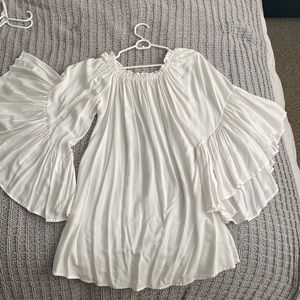 Black Bead White dress